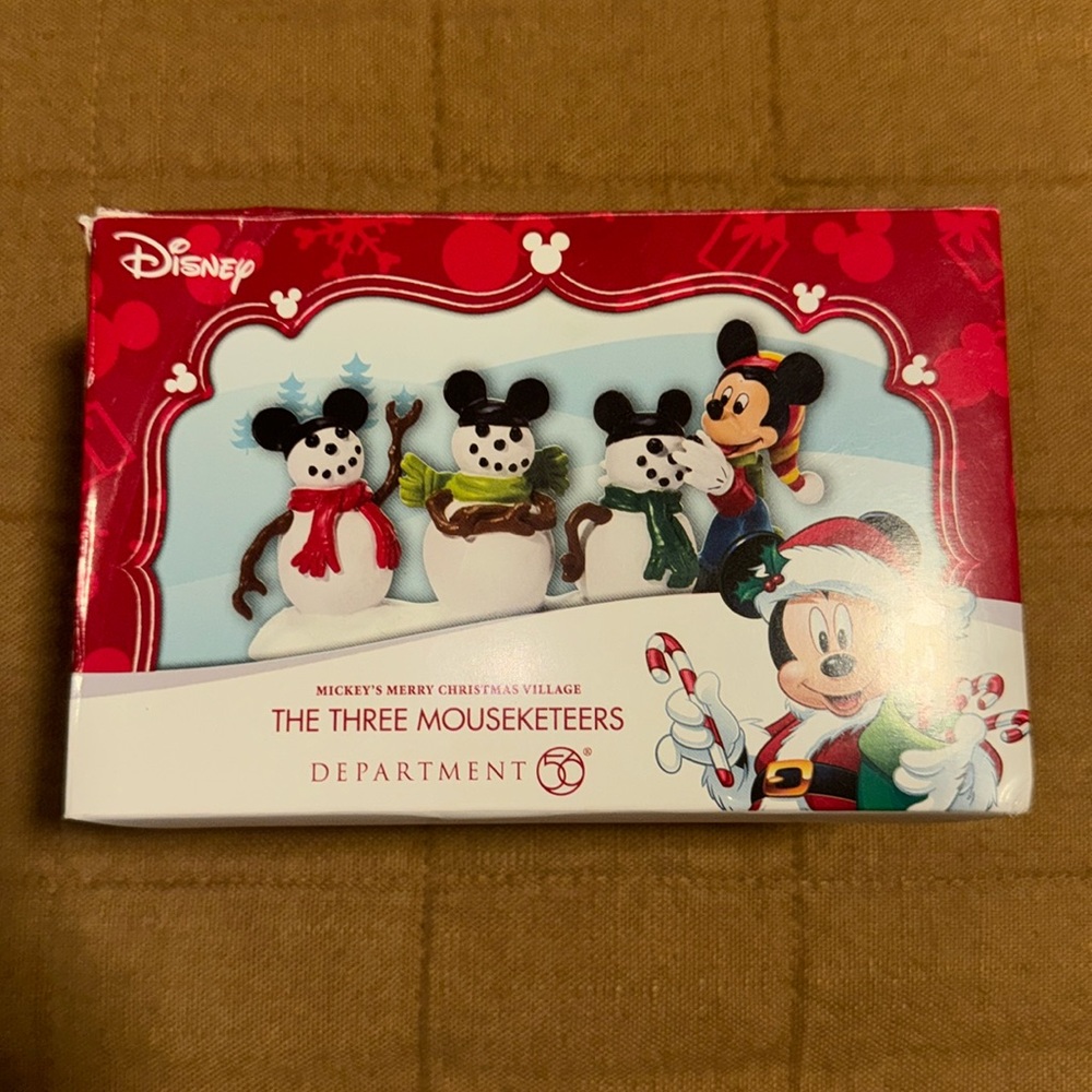 Dept 56 Three Mouseketeers Mickey's Merry Christmas Village Accessory